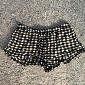 Black and White Gingham Garage Shorts